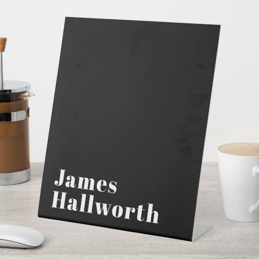 Stylish Editable Retro Modern Name (oder anderer T Sockelschild (In Situ)