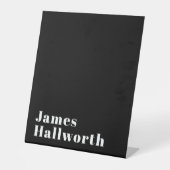 Stylish Editable Retro Modern Name (oder anderer T Sockelschild (Vorderseite)