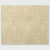 Stylish Elegant Chic Vintage Beige Floral Pattern Geschenkpapier (Flach)