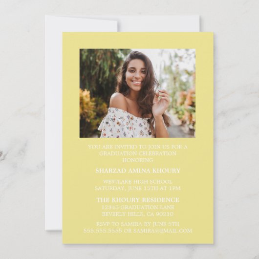 STYLISH ELEGANT SCRIPT 2 GRADUATE PARTY EINLADUNG (Rückseite)