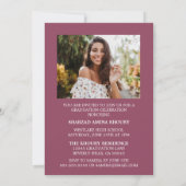 STYLISH ELEGANT SCRIPT 2 GRADUATE PARTY EINLADUNG (Rückseite)