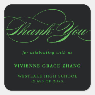 STYLISH ELEGANT SCRIPT DANK IHNEN STICKER