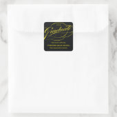 STYLISH ELEGANT SCRIPT GRADUATE DANK IHNEN STICKER (Tasche)