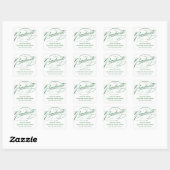 STYLISH ELEGANT SCRIPT GRADUATE DANK IHNEN STICKER (Blatt)