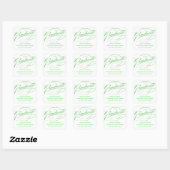 STYLISH ELEGANT SCRIPT GRADUATE DANK IHNEN STICKER (Blatt)