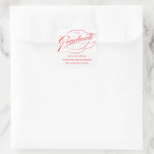 STYLISH ELEGANT SCRIPT GRADUATE DANK IHNEN STICKER (Tasche)