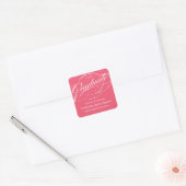 STYLISH ELEGANT SCRIPT GRADUATE DANK IHNEN STICKER (Umschlag)