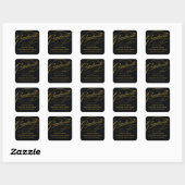 STYLISH ELEGANT SCRIPT GRADUATE DANK IHNEN STICKER (Blatt)