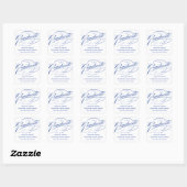 STYLISH ELEGANT SCRIPT GRADUATE DANK IHNEN STICKER (Blatt)