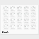 STYLISH ELEGANT SCRIPT GRADUATE DANK IHNEN STICKER (Blatt)