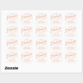 STYLISH ELEGANT SCRIPT GRADUATE DANK IHNEN STICKER (Blatt)