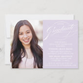 STYLISH ELEGANT SCRIPT GRADUATE PARTY EINLADUNG (Vorderseite)