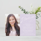 STYLISH ELEGANT SCRIPT GRADUATE PARTY EINLADUNG (Stehend Vorderseite)