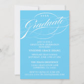 STYLISH ELEGANT SCRIPT GRADUATE PARTY EINLADUNG (Vorderseite)