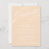STYLISH ELEGANT SCRIPT GRADUATE PARTY EINLADUNG (Vorderseite)