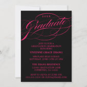 STYLISH ELEGANT SCRIPT GRADUATE PARTY EINLADUNG (Vorderseite)