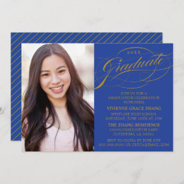 STYLISH ELEGANT SCRIPT GRADUATE PARTY EINLADUNG