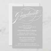 STYLISH ELEGANT SCRIPT GRADUATE PARTY EINLADUNG (Vorderseite)