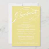 STYLISH ELEGANT SCRIPT GRADUATE PARTY EINLADUNG (Vorderseite)