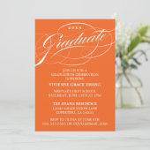 STYLISH ELEGANT SCRIPT GRADUATE PARTY EINLADUNG (Stehend Vorderseite)