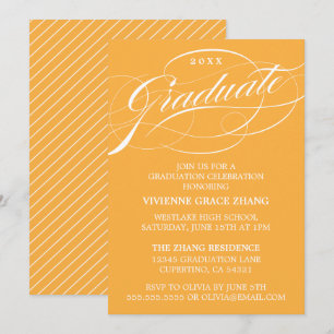 STYLISH ELEGANT SCRIPT GRADUATE PARTY EINLADUNG