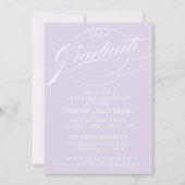 STYLISH ELEGANT SCRIPT GRADUATE PARTY EINLADUNG (Vorderseite)