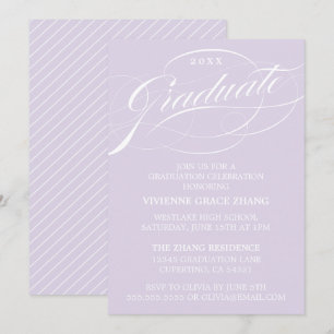 STYLISH ELEGANT SCRIPT GRADUATE PARTY EINLADUNG