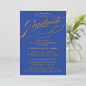 STYLISH ELEGANT SCRIPT GRADUATE PARTY EINLADUNG (Stehend Vorderseite)