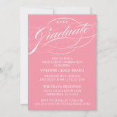 STYLISH ELEGANT SCRIPT GRADUATE PARTY EINLADUNG (Vorderseite)
