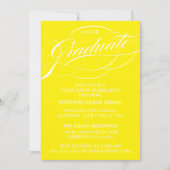 STYLISH ELEGANT SCRIPT GRADUATE PARTY EINLADUNG (Vorderseite)