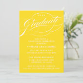 STYLISH ELEGANT SCRIPT GRADUATE PARTY EINLADUNG (Stehend Vorderseite)