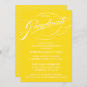 STYLISH ELEGANT SCRIPT GRADUATE PARTY EINLADUNG (Vorne/Hinten)