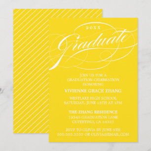 STYLISH ELEGANT SCRIPT GRADUATE PARTY EINLADUNG