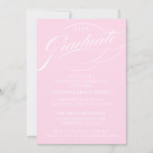 STYLISH ELEGANT SCRIPT GRADUATE PARTY EINLADUNG (Vorderseite)