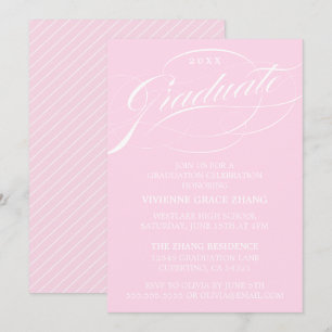 STYLISH ELEGANT SCRIPT GRADUATE PARTY EINLADUNG
