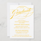 STYLISH ELEGANT SCRIPT GRADUATE PARTY EINLADUNG (Vorderseite)