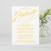 STYLISH ELEGANT SCRIPT GRADUATE PARTY EINLADUNG (Stehend Vorderseite)