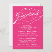 STYLISH ELEGANT SCRIPT GRADUATE PARTY EINLADUNG (Vorderseite)