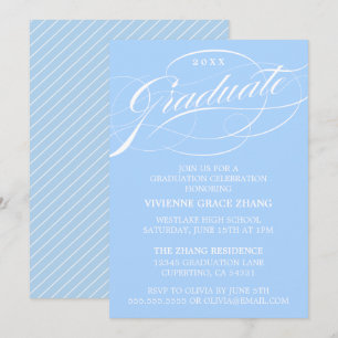 STYLISH ELEGANT SCRIPT GRADUATE PARTY EINLADUNG