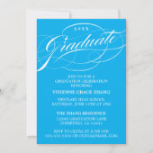 STYLISH ELEGANT SCRIPT GRADUATE PARTY EINLADUNG (Vorderseite)