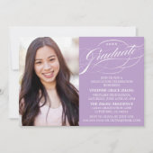 STYLISH ELEGANT SCRIPT GRADUATE PARTY EINLADUNG (Vorderseite)