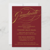 STYLISH ELEGANT SCRIPT GRADUATE PARTY EINLADUNG (Vorderseite)