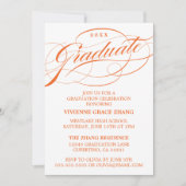 STYLISH ELEGANT SCRIPT GRADUATE PARTY EINLADUNG (Vorderseite)