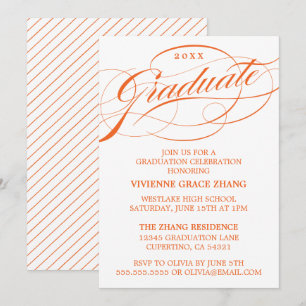 STYLISH ELEGANT SCRIPT GRADUATE PARTY EINLADUNG