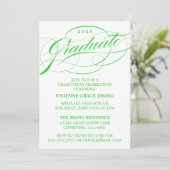 STYLISH ELEGANT SCRIPT GRADUATE PARTY EINLADUNG (Stehend Vorderseite)