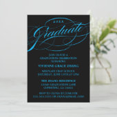 STYLISH ELEGANT SCRIPT GRADUATE PARTY EINLADUNG (Stehend Vorderseite)