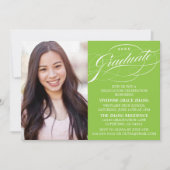 STYLISH ELEGANT SCRIPT GRADUATE PARTY EINLADUNG (Vorderseite)