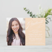 STYLISH ELEGANT SCRIPT GRADUATE PARTY EINLADUNG (Stehend Vorderseite)