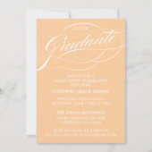 STYLISH ELEGANT SCRIPT GRADUATE PARTY EINLADUNG (Vorderseite)