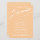 STYLISH ELEGANT SCRIPT GRADUATE PARTY EINLADUNG (Vorne/Hinten)